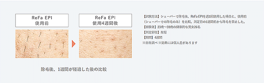 まずは４週間。使い続けることで、細かなムダ毛まで目立ちにくく。